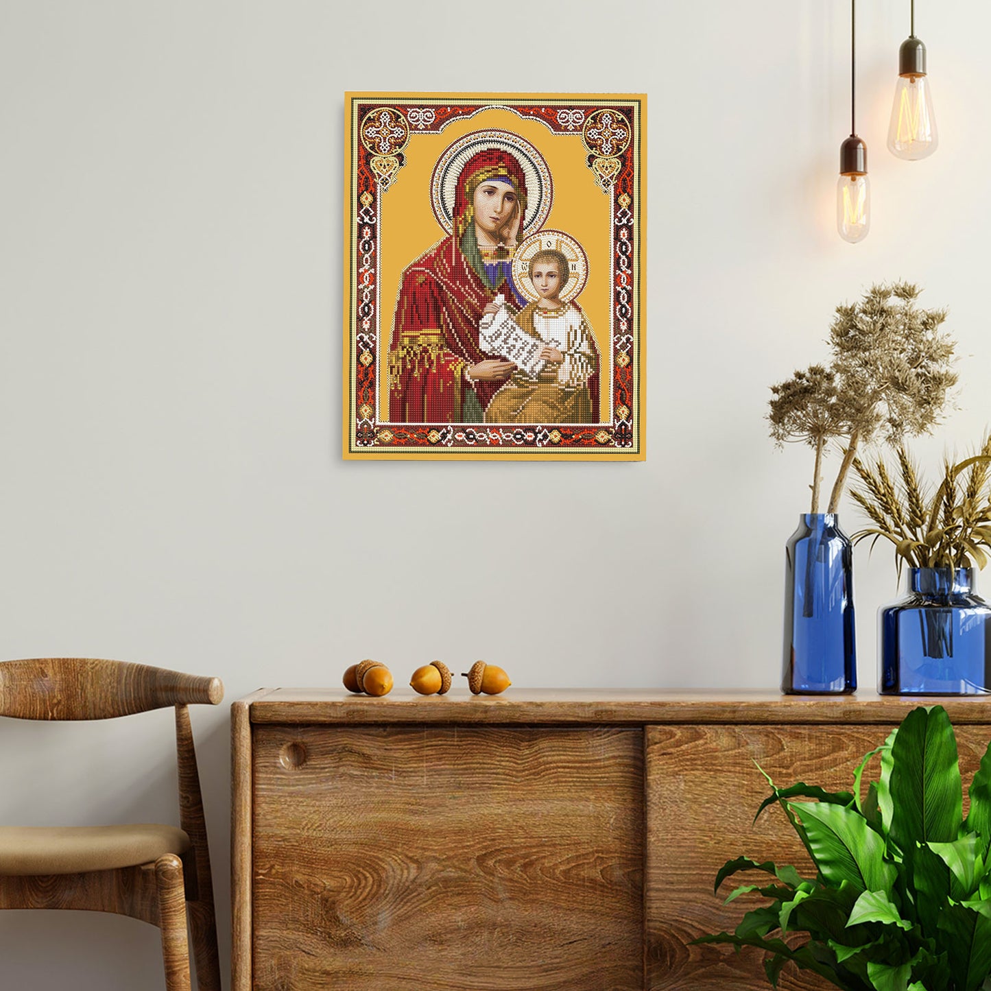 Dijamantski mozaik 40x50 Ikona Bogorodice "Ugasi moje tuge" LGPS001e