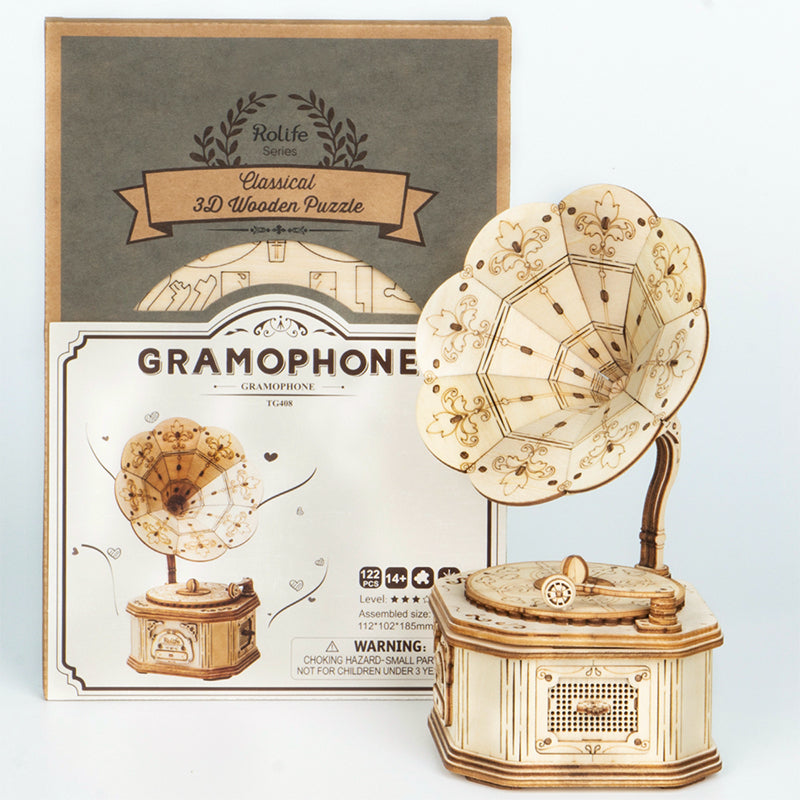 Drveni konstruktor - RA010e - Gramofon (122 dela)
