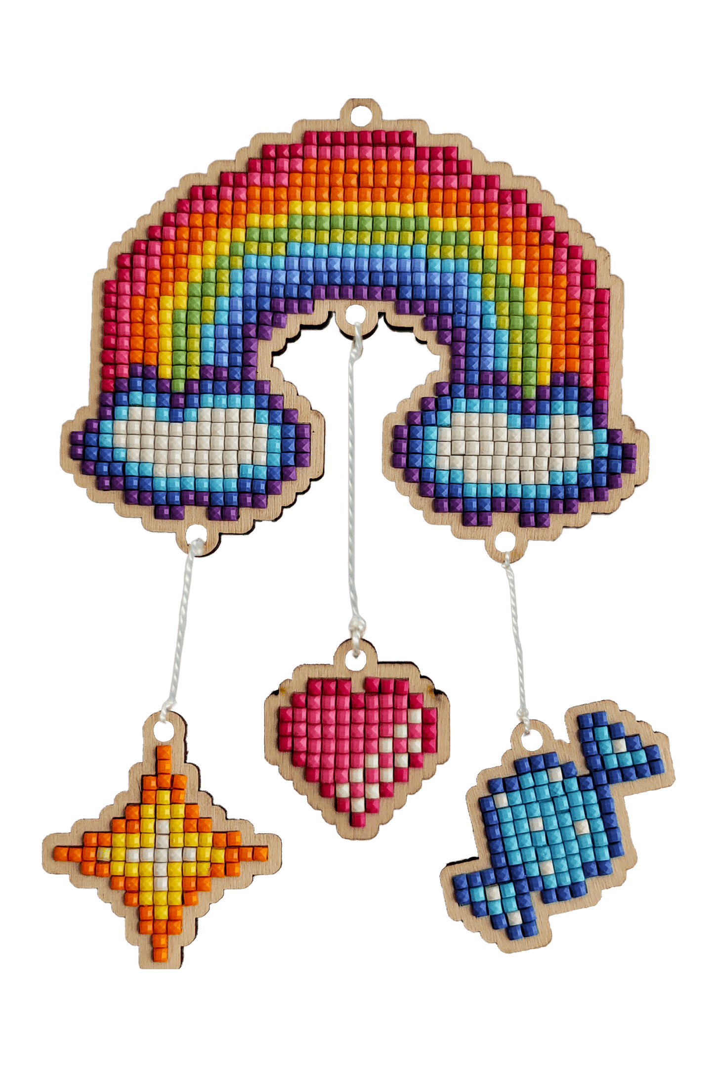 Diamond painting - U26e - Pendant "Dreamcatcher "Rainbow" Image 1