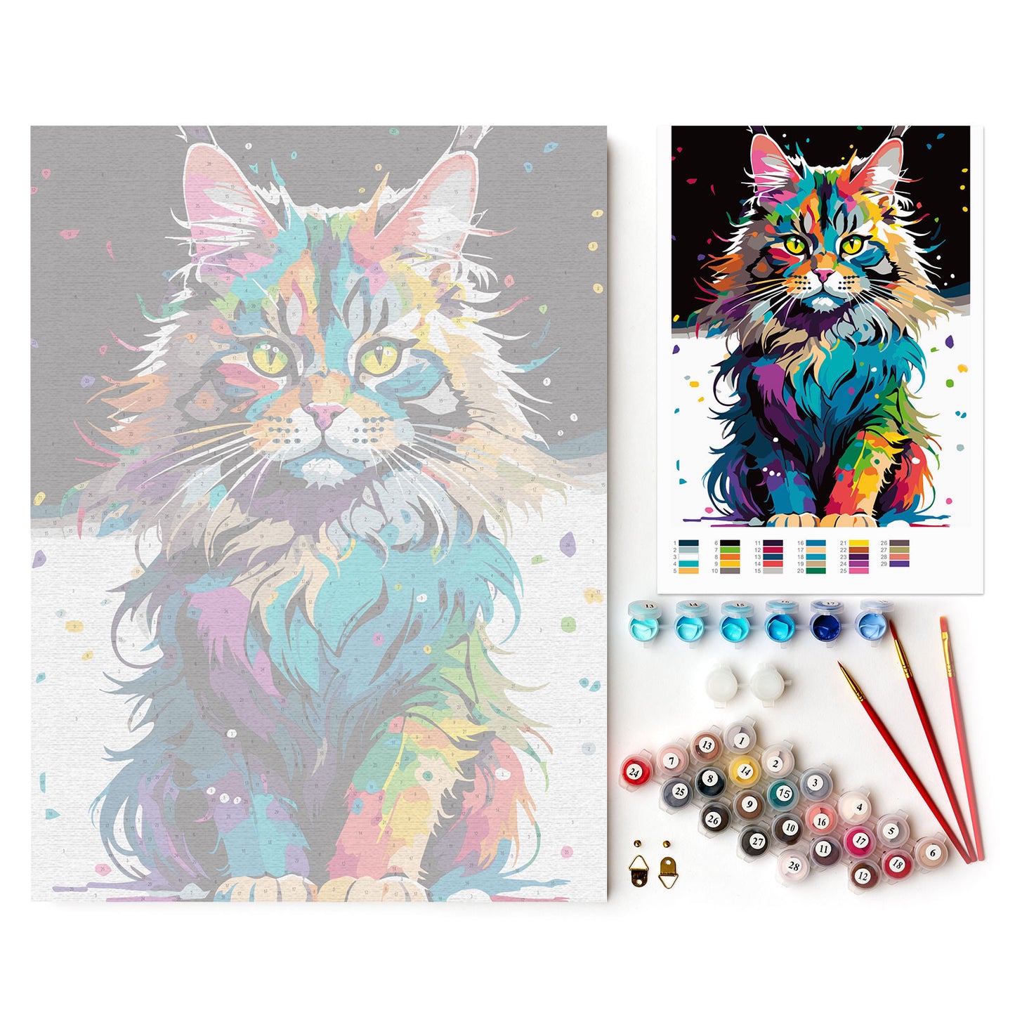 Painting by numbers - ME1169e - Bright Maine Coon