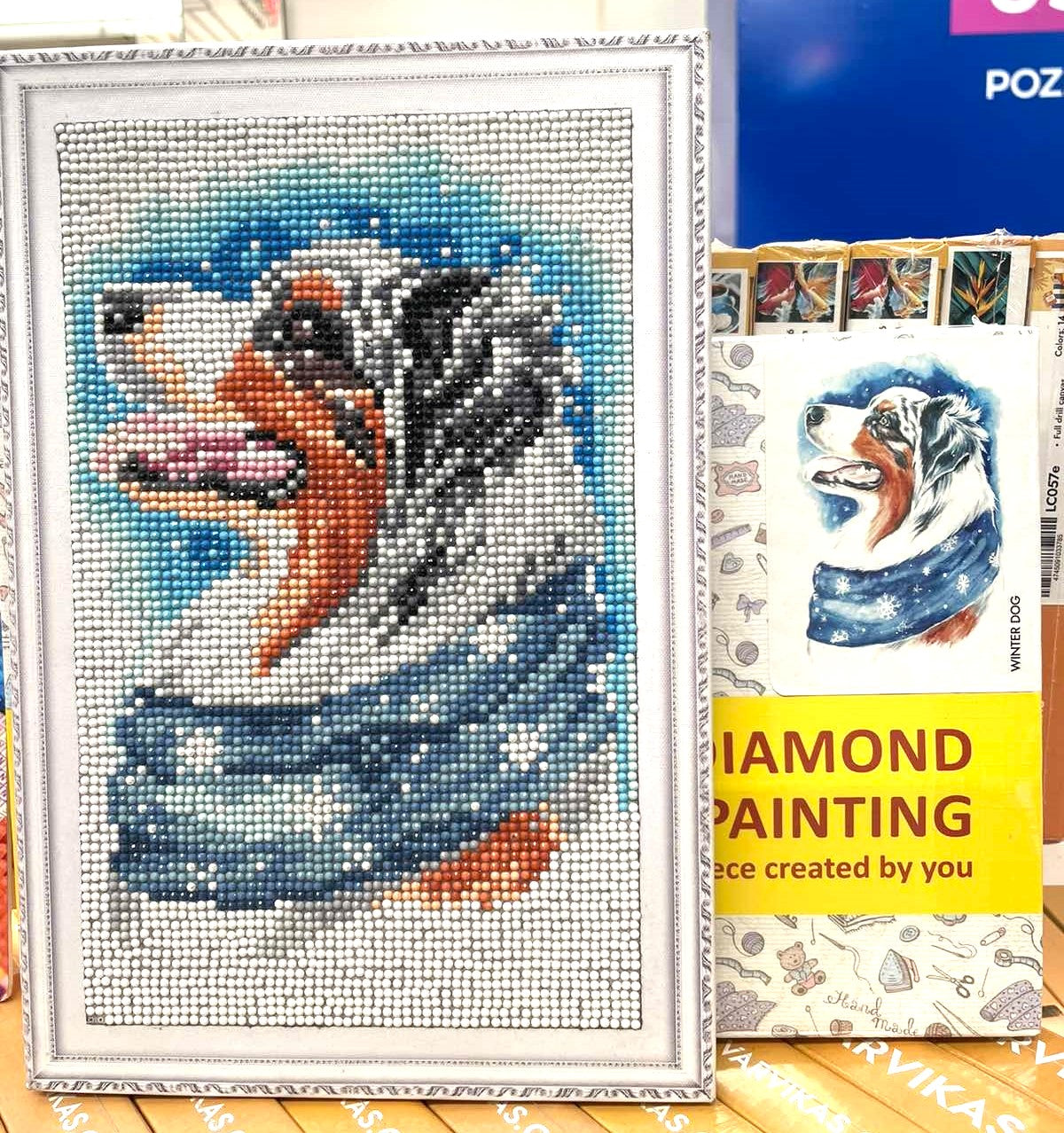 Diamond painting - LC014e - Winter dog