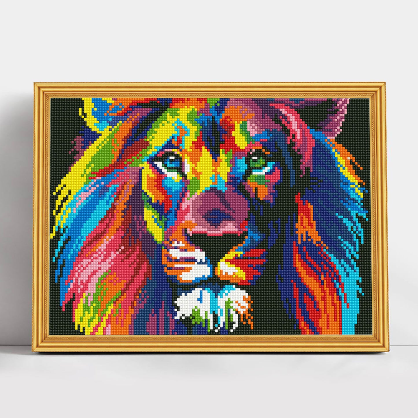 Diamond painting - LE020e - Rainbow Lion