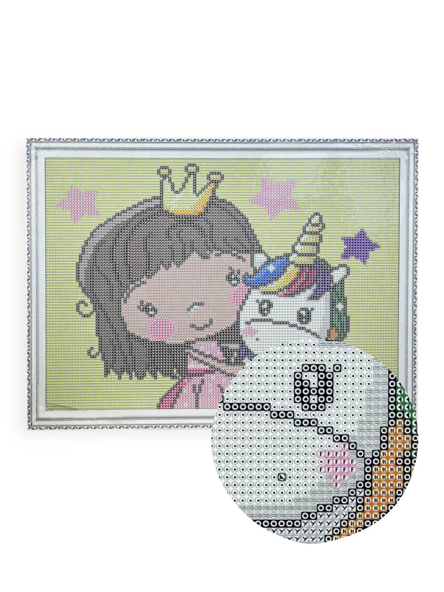 Diamond painting - LE123e - Princess with a Small Unicorn Image 6