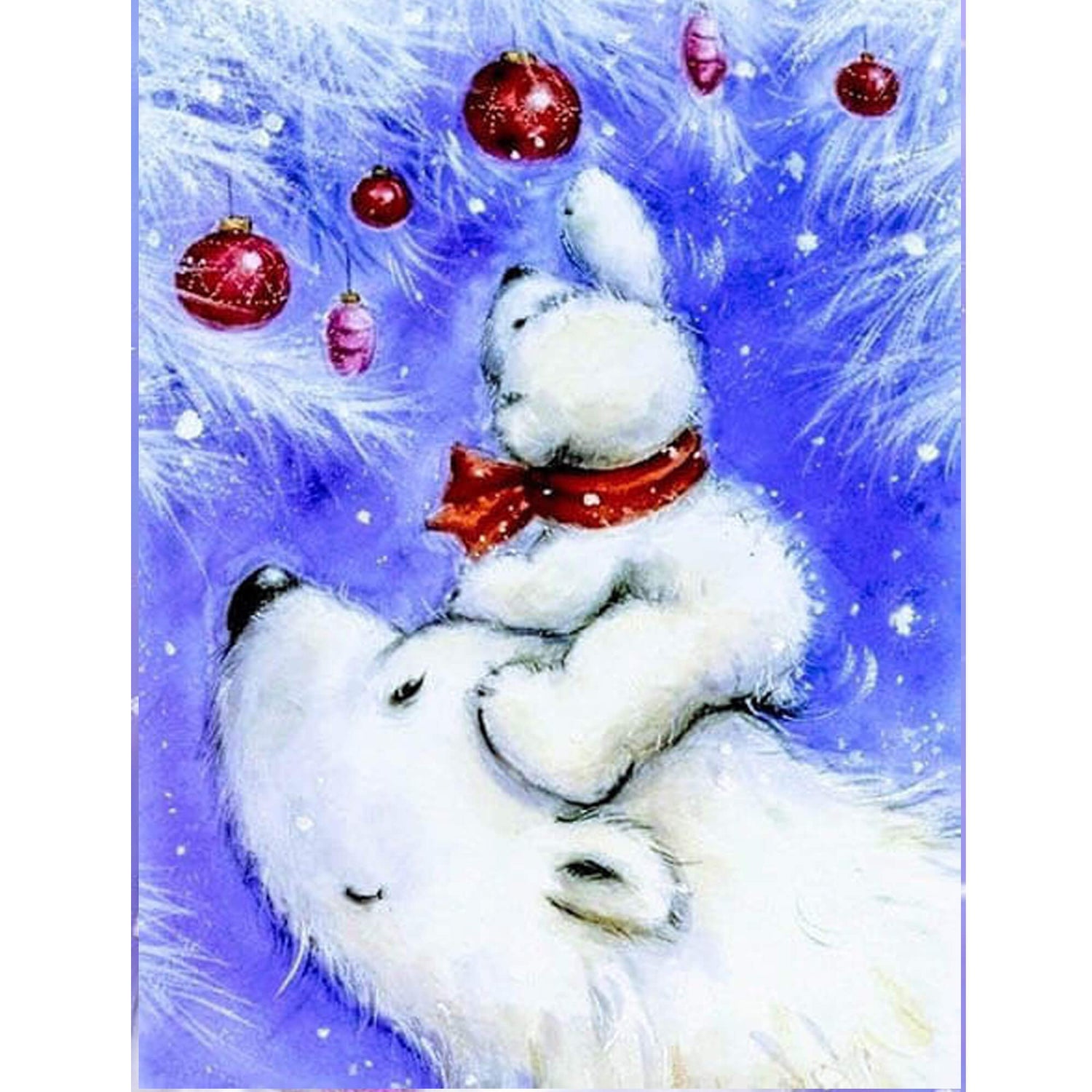 Diamond painting - LE125e - Happy Polar Bear Family Image 1