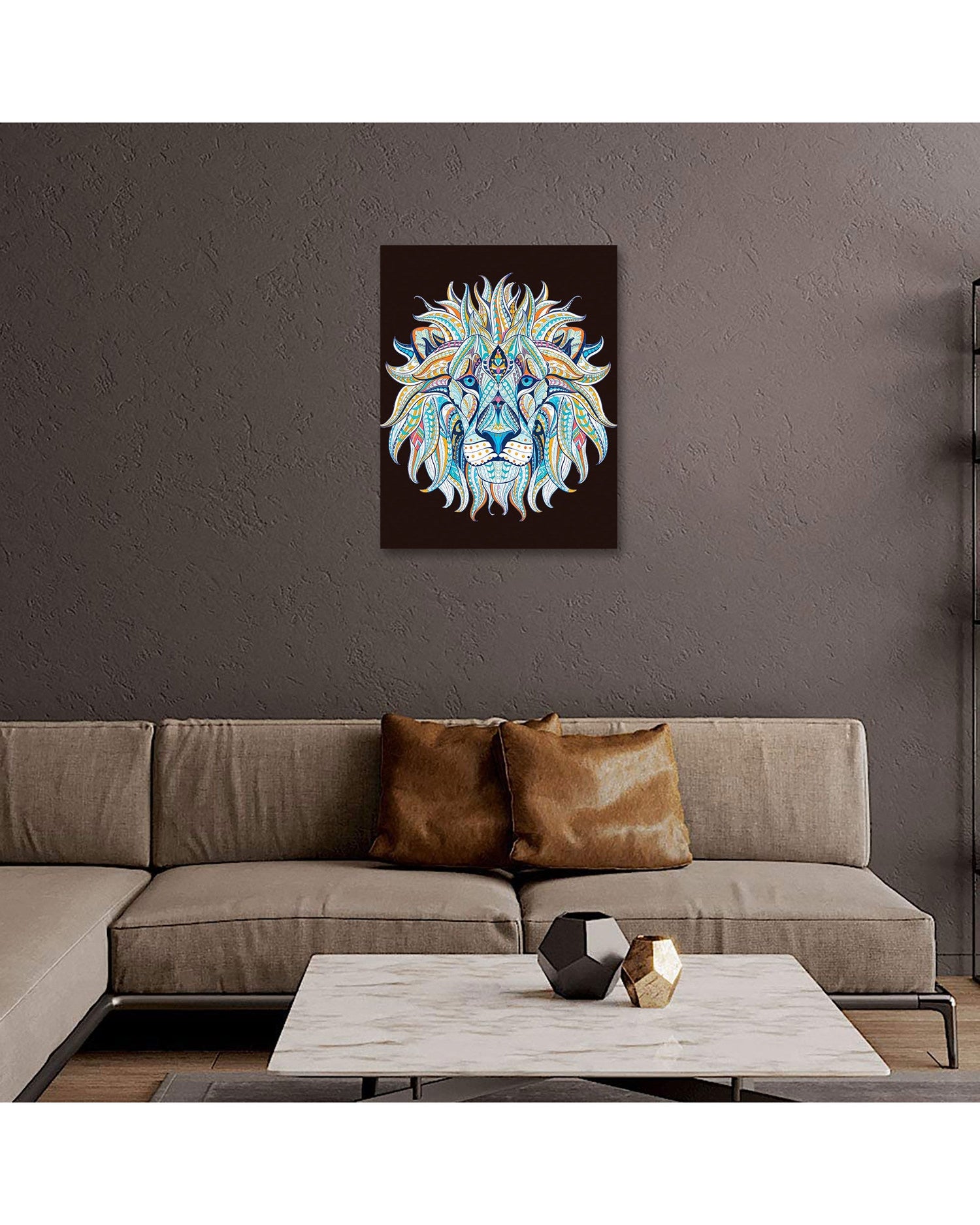 Diamond painting - LG213e - Ethnic Lion Image 2