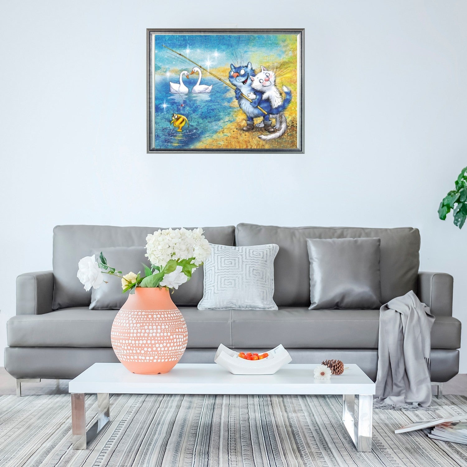 Diamond painting - LG278e - Cats - Fishing Time Image 2