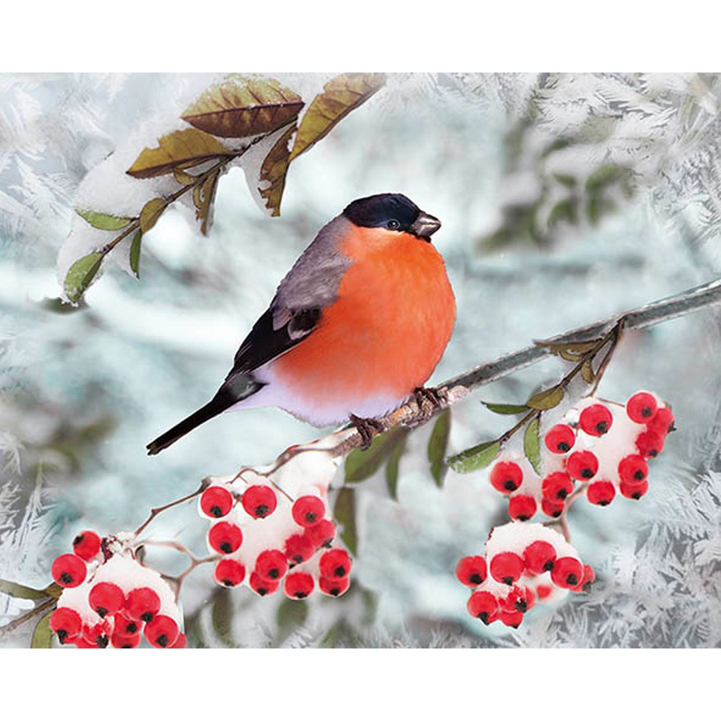 Diamond painting - LG303e - Bullfinch with Berries Image 3