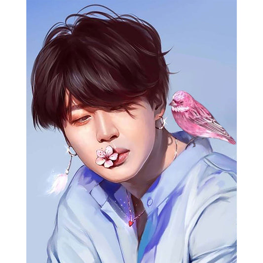 Dijamantski mozaik 40x50 Jimin sa pticom LG340e