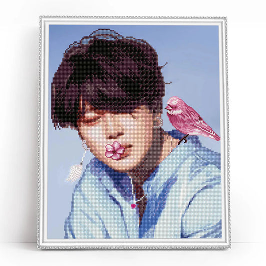 Dijamantski mozaik 40x50 Jimin sa pticom LG340e