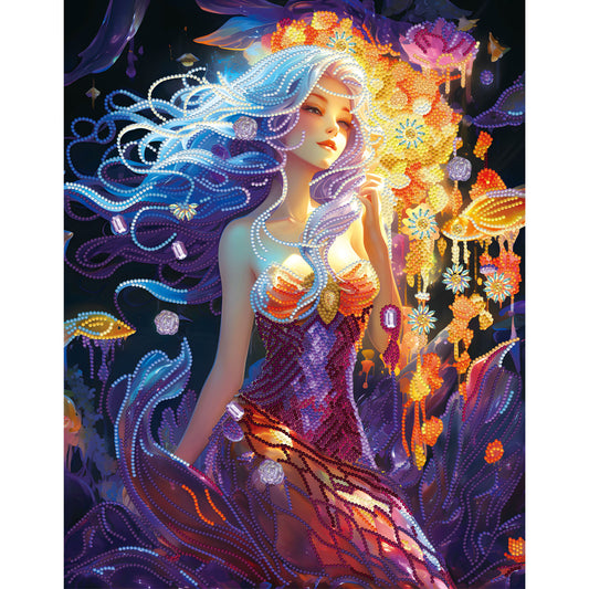 Dijamantski mozaik 40x50 Šarmantna sirena LGPS006e