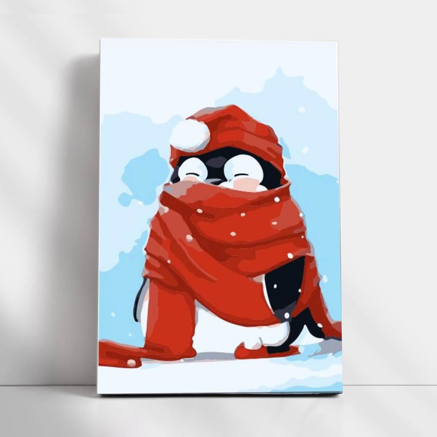 Painting by numbers - MC1054e - Red Scarf Penguin