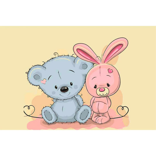 Diamond painting - LC006e - Little Bear and Little Bunny