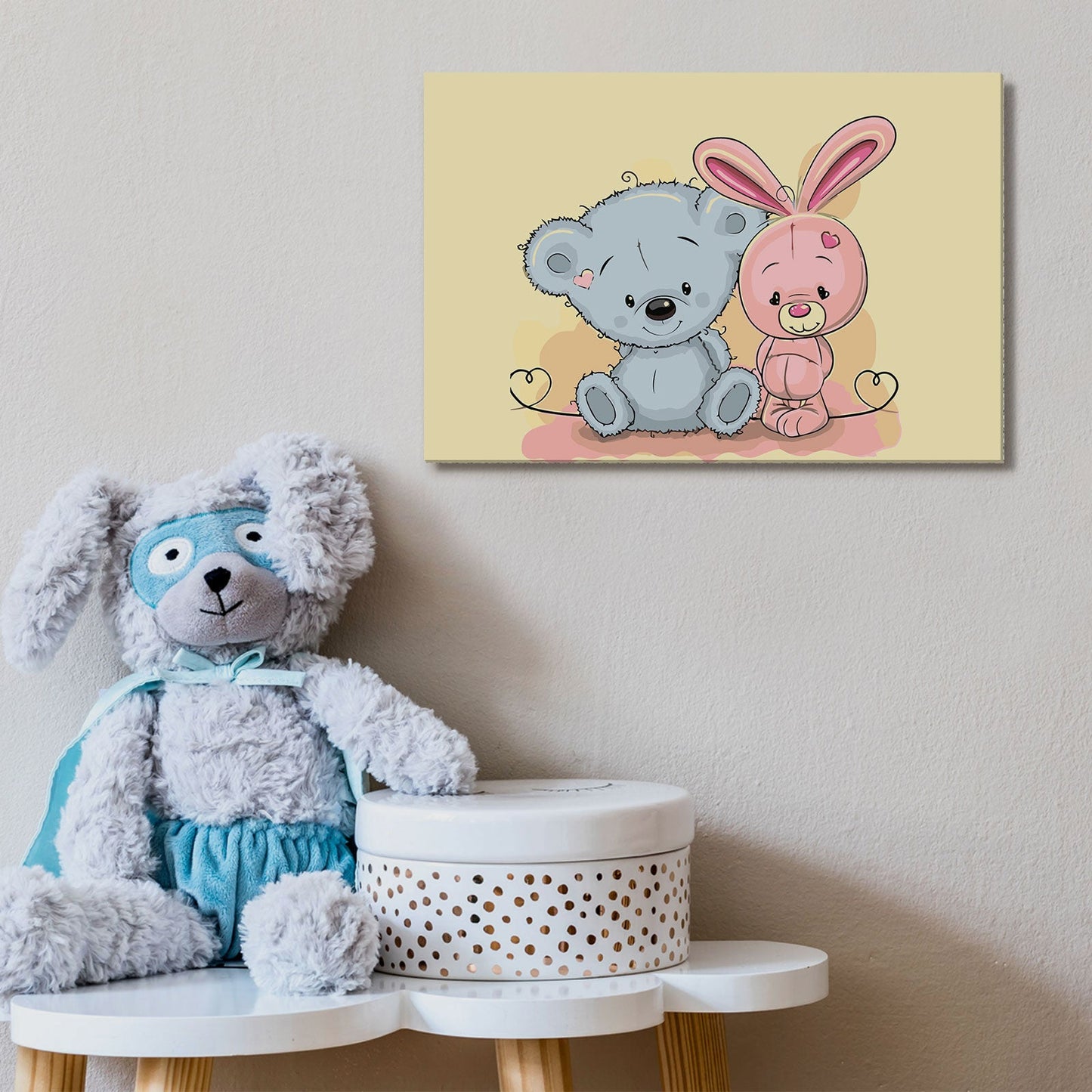 Painting by numbers - MC1078e - Little Bear and Little Bunny