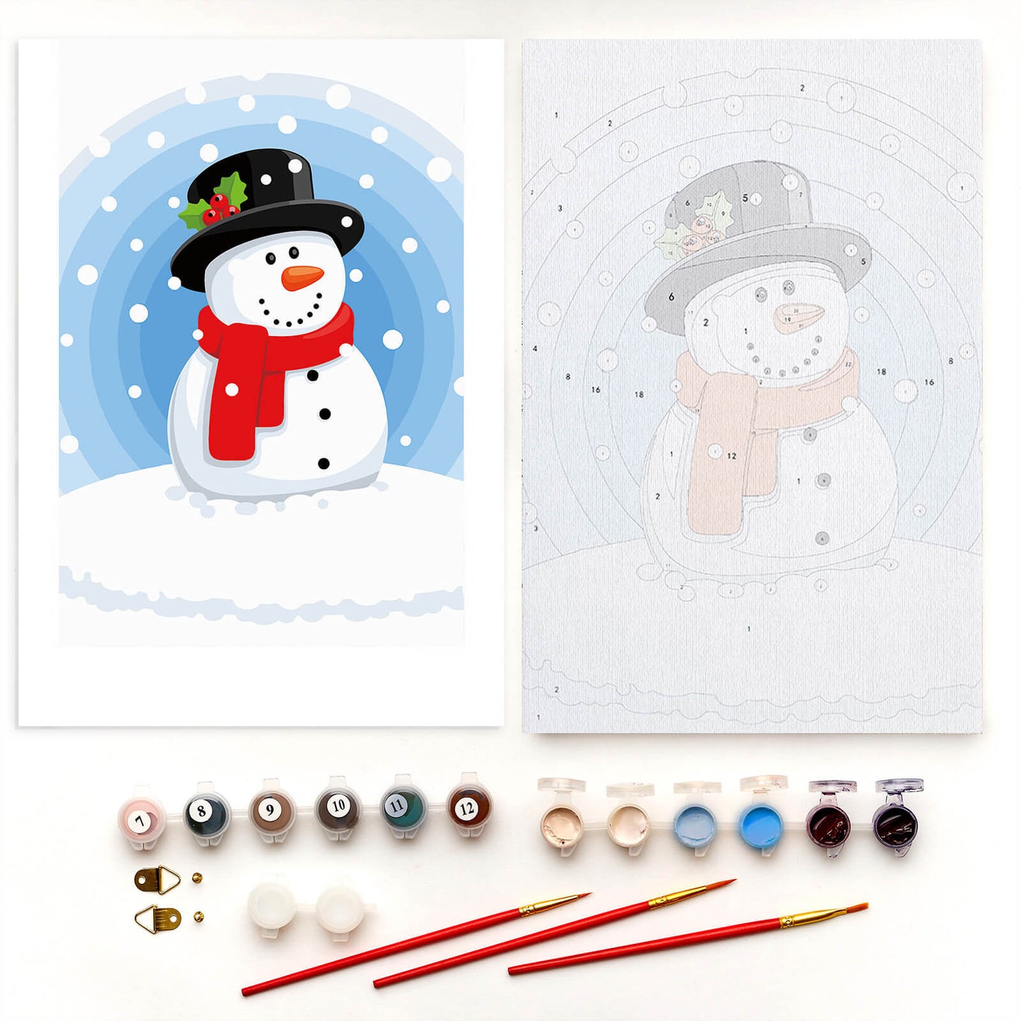 Painting by numbers - MC1090e - Happy Snowman