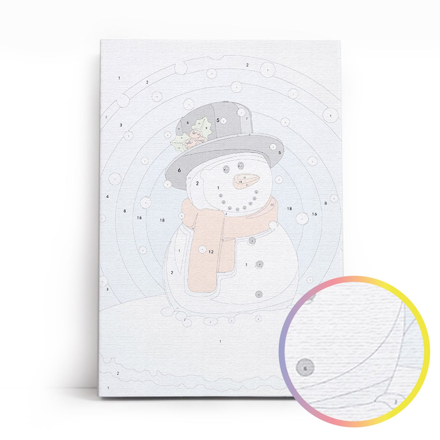 Painting by numbers - MC1090e - Happy Snowman