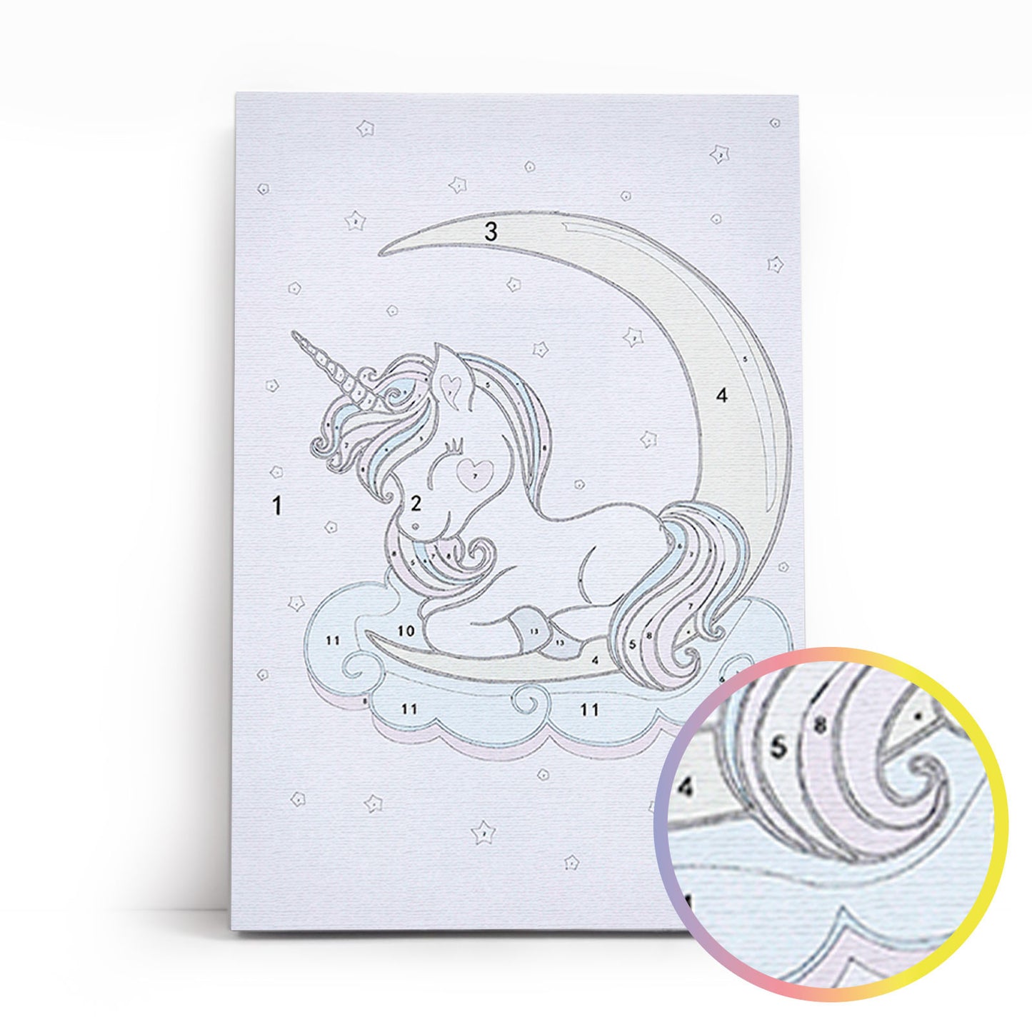 Painting by numbers - MC1098e - Dreaming Baby Unicorn