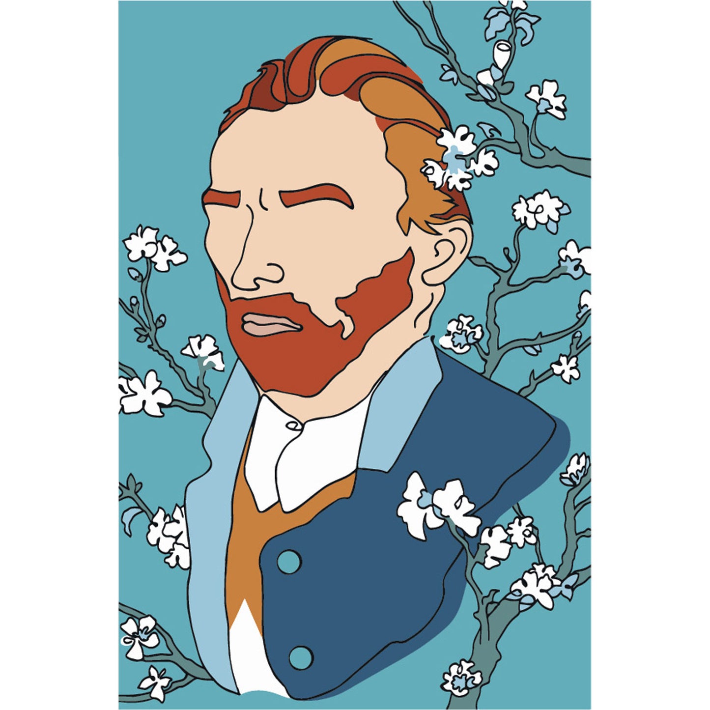 Painting by numbers - MC1140e - Van Gogh self portrait