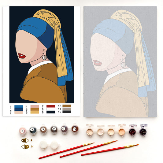 Painting by numbers - MC1142e - Woman with a pearl earring