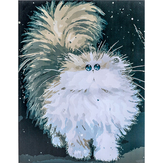 Diamond painting - LE085e - Cute Fluffy Cat