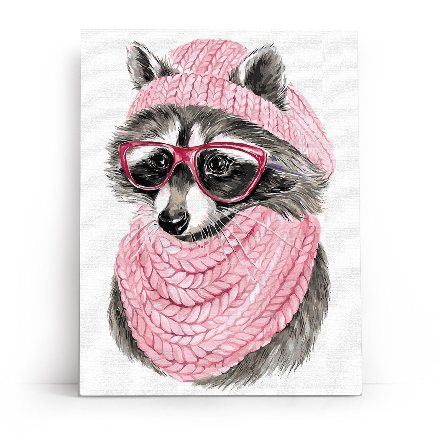 Painting by numbers - ME1108e - Raccoon with Glasses