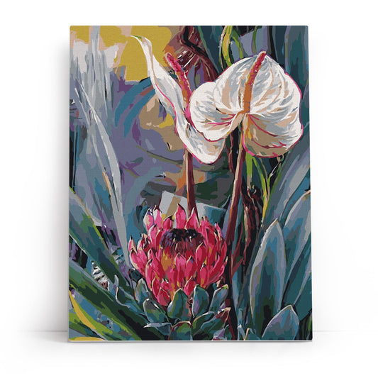 Painting by numbers - ME1162e - Tropical bouquet Image 1