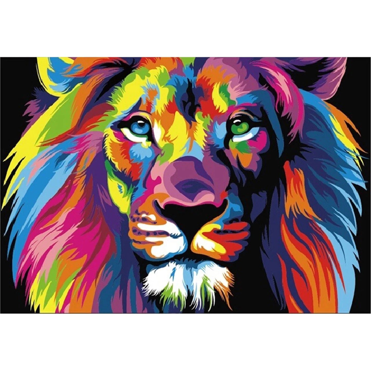 Diamond painting - LE020e - Rainbow Lion