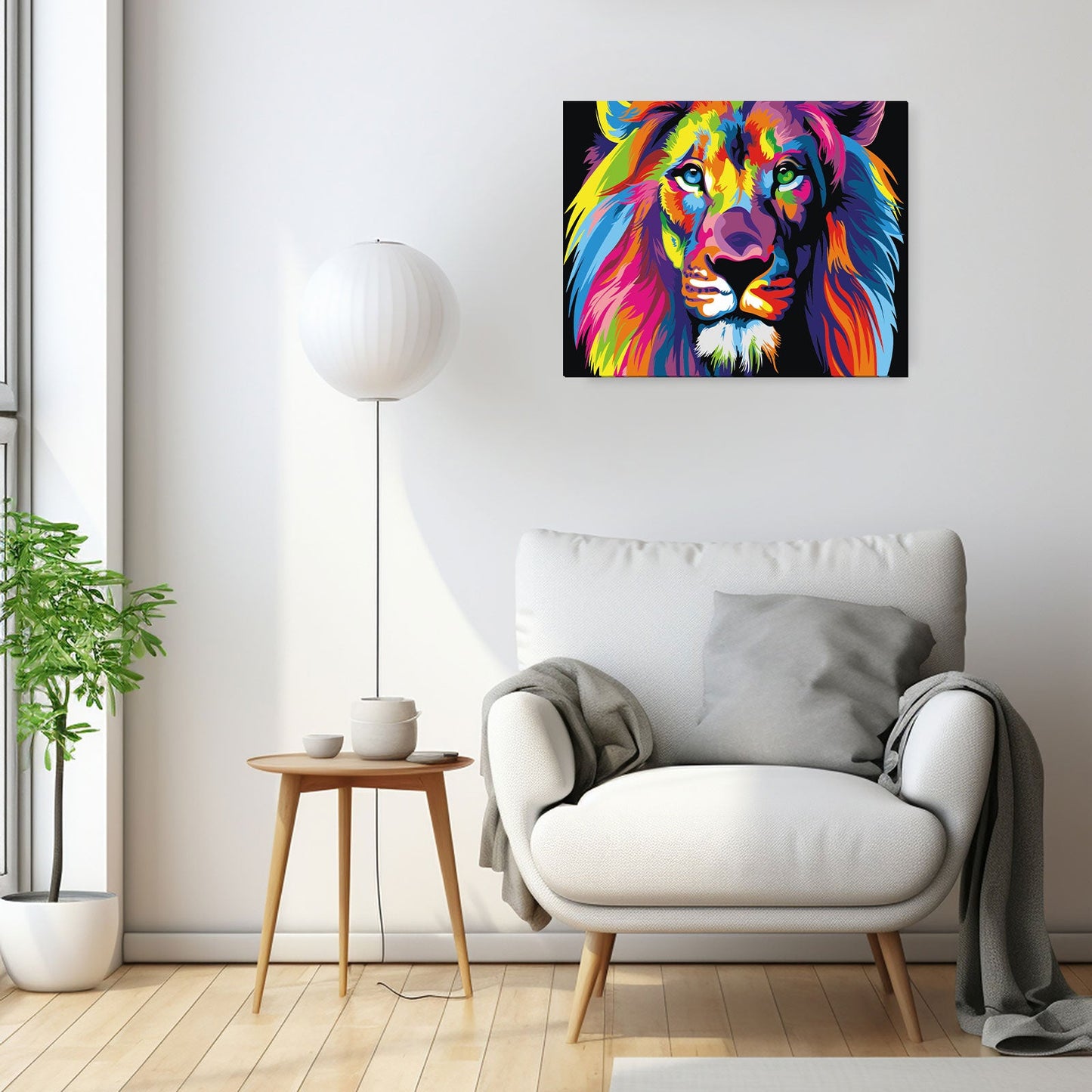 Painting by numbers - MG2034e - Rainbow Lion