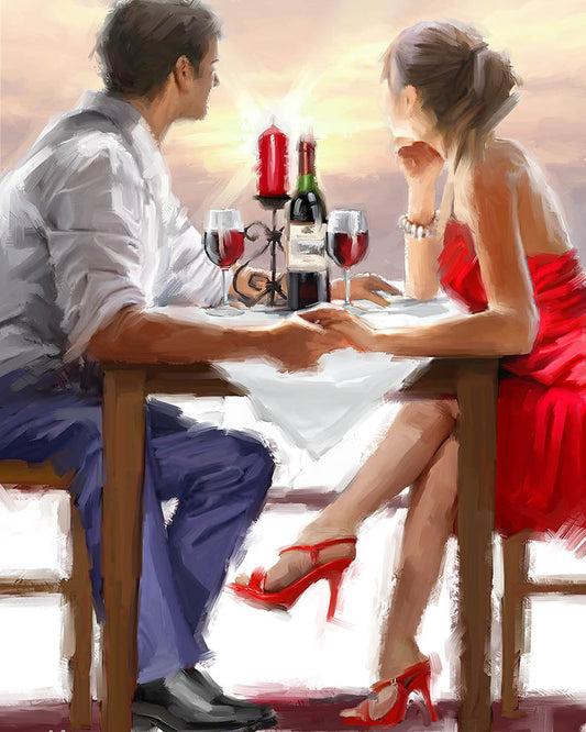 Painting by numbers - MG2202e - Romantic Dinner Image 1