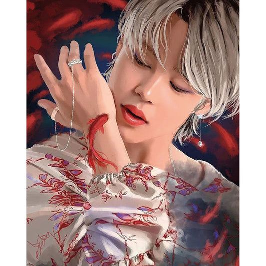 Slika po brojevima 40x50 Korejski pevač Jimin MG2477e