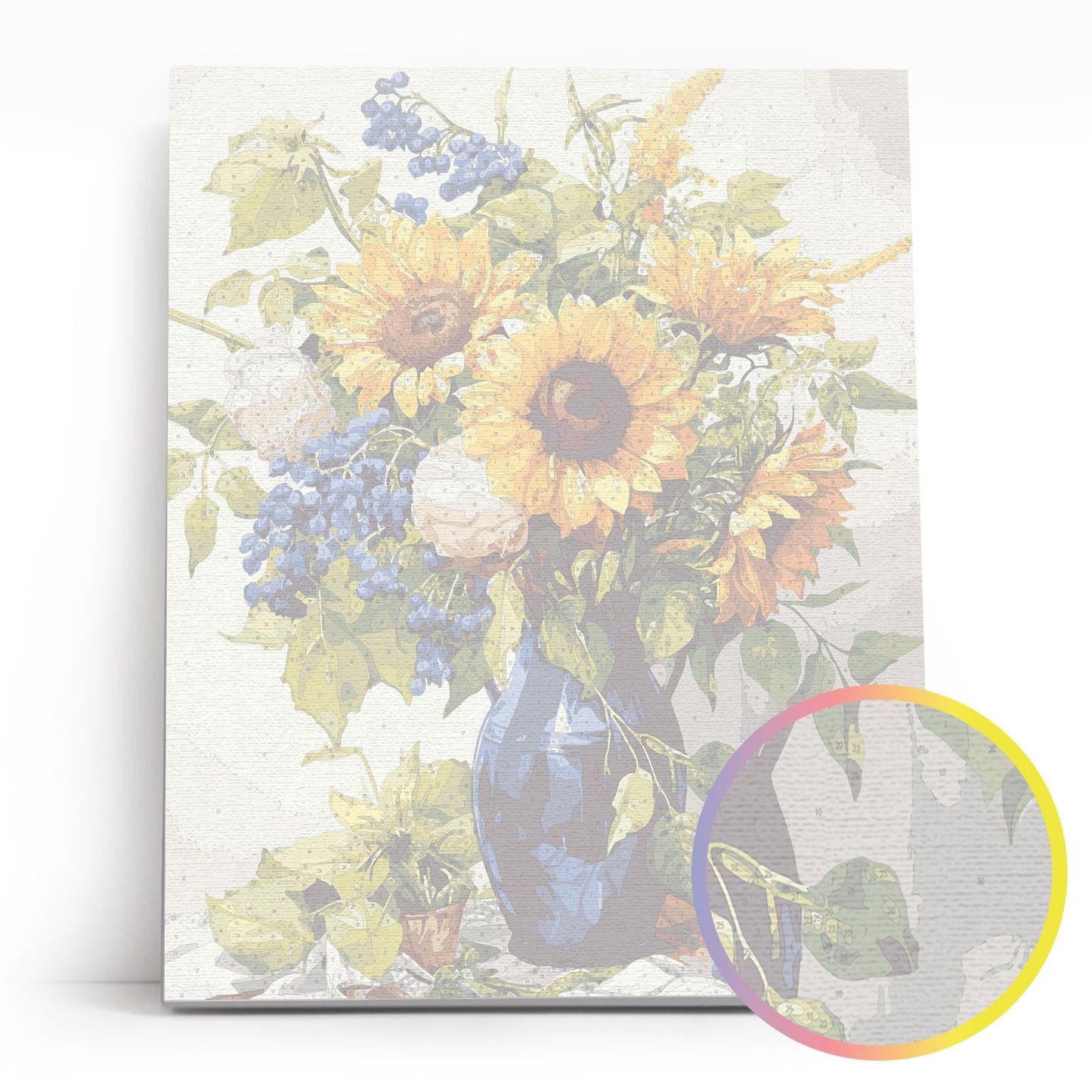 Painting by numbers - MG2482e - Golden sunflowers bouquet