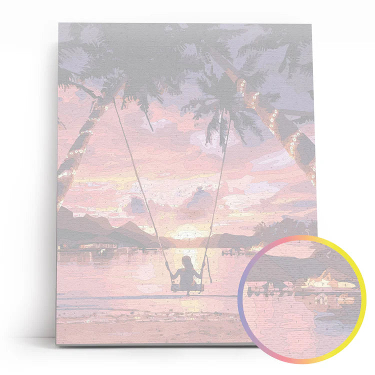 Painting by numbers - MG2483e - Swing in sunset