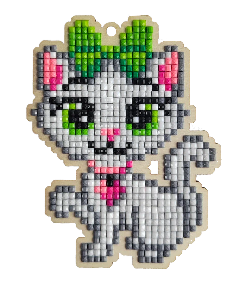 Diamond painting - U09e - Pendant "Cat Alice" Image 1