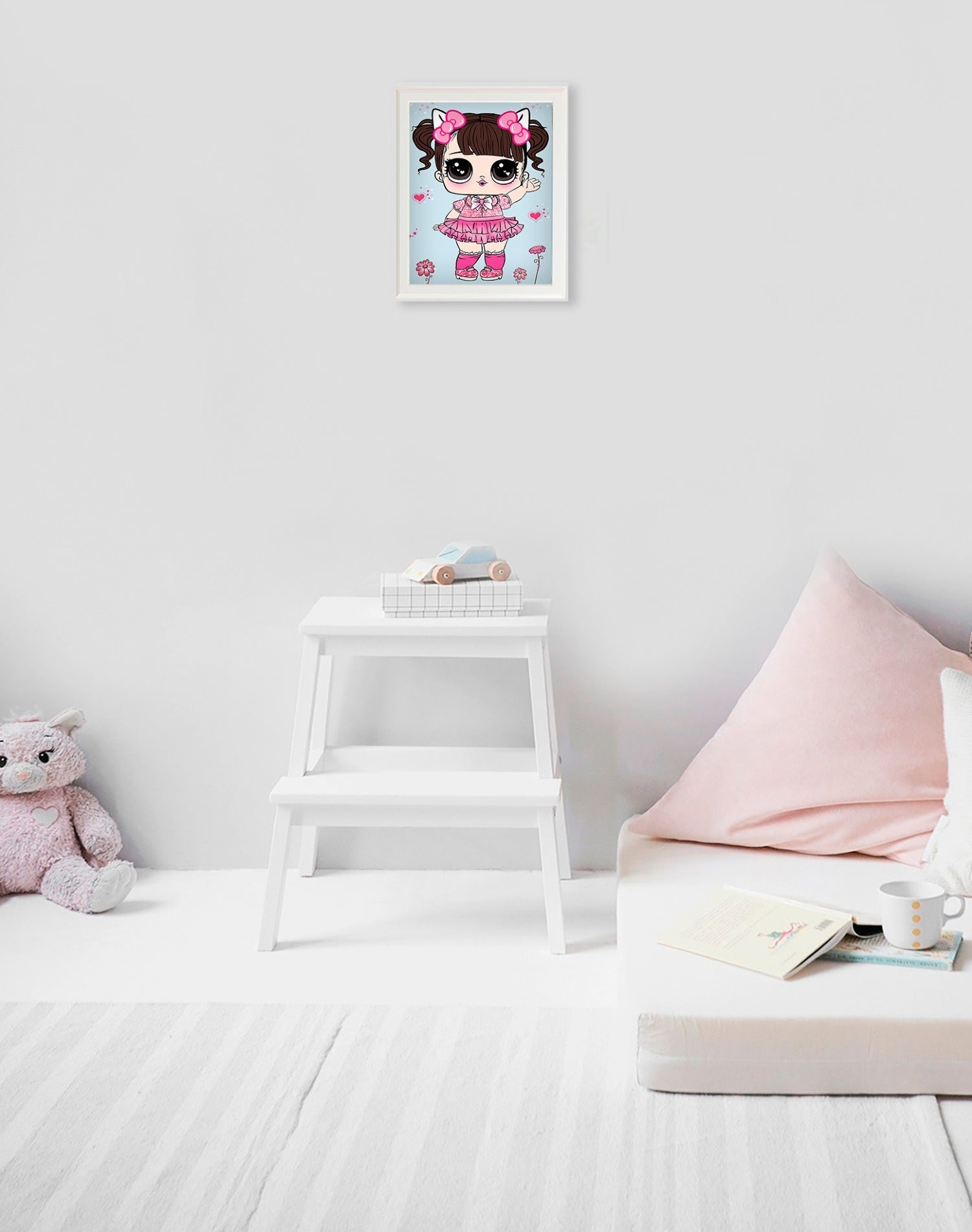 Diamond painting - X014e - Little Girl in a Pink Dress Image 2
