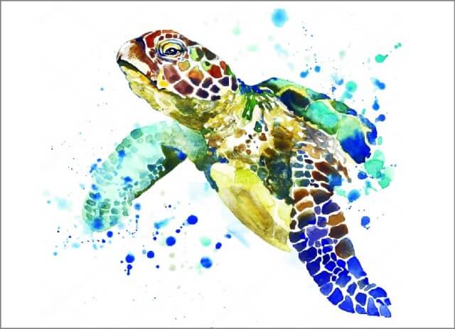 Diamond painting - LE015e - Graceful Turtle Image 1