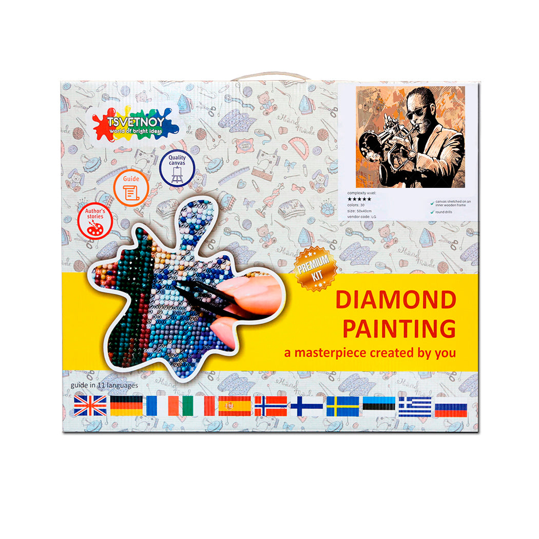 Diamond painting - LG141e - Saxophone Player Image 4